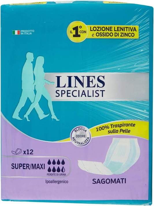 Lines Specialist Inkontinenzeinlagen für Herren und Damen, 3x12 Stück