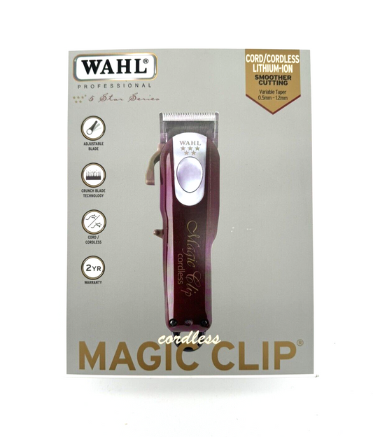 Wahl Cordless Magic Clip - Haarschneidemaschine für Blending, Rot