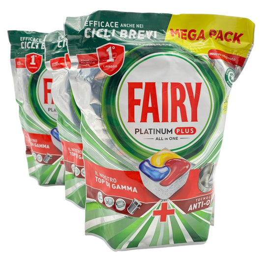 Fairy Platinum PLUS - Spülmaschinentabs All-In-One 3x38 Kapseln Zitrone, Lemon