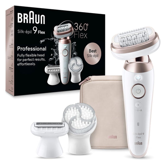 Braun Silk-épil 9 Flex Damen-Epilierer, elektrischer Epilierer für Damen mit 360