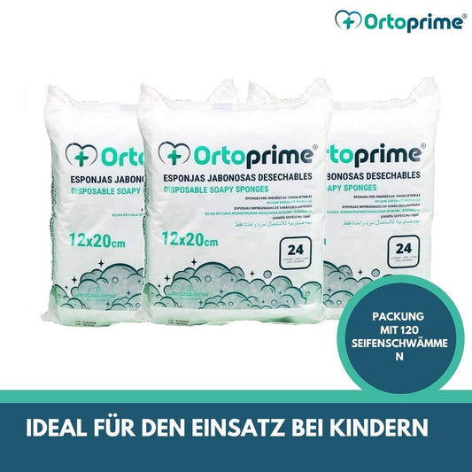 OrtoPrime 100 Stück Einmalwaschlappen für Babys Kinder und Erwachsene