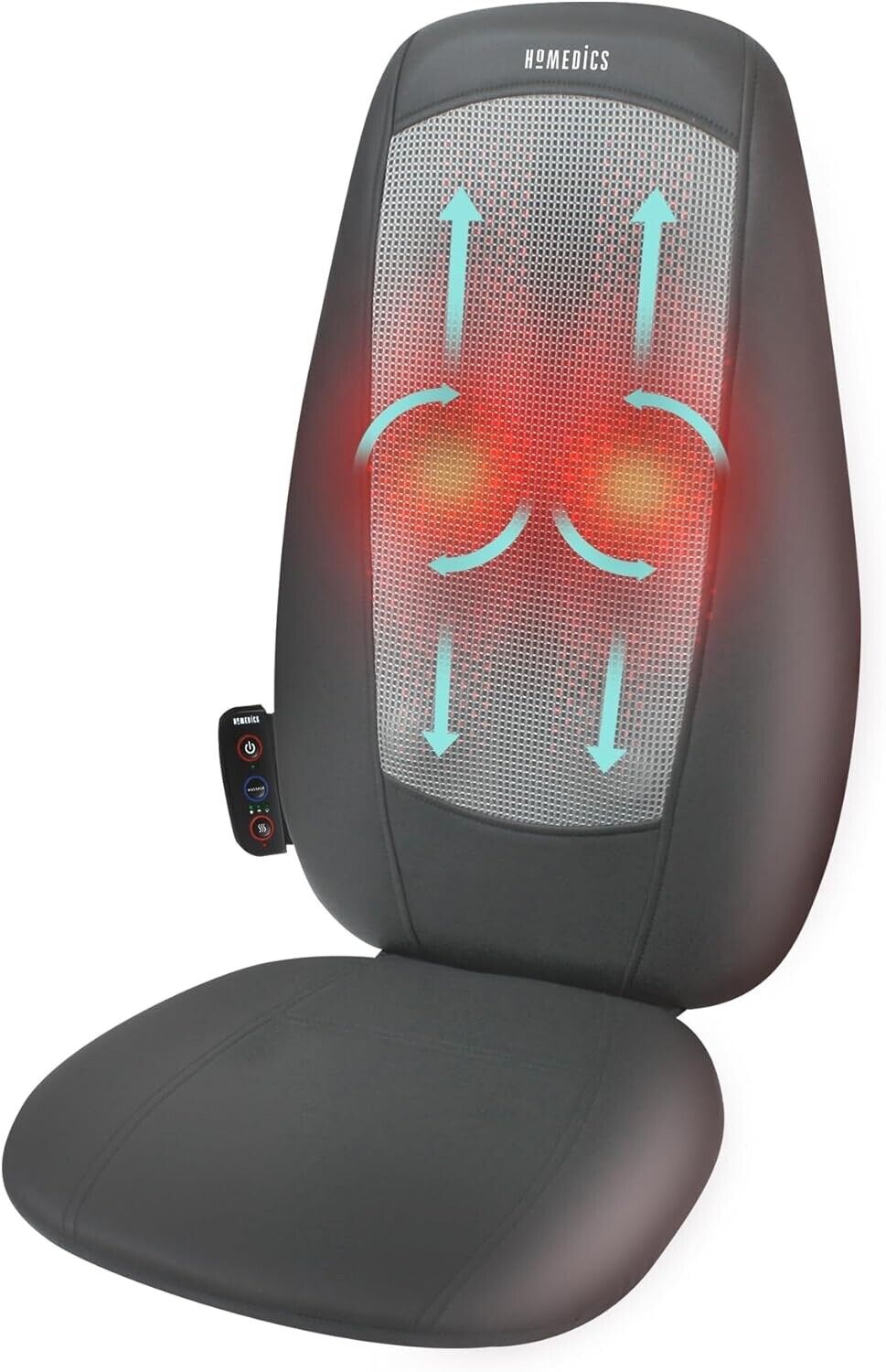 HoMedics Shiatsu Massagesitzauflage Rückenmassagegerät +Wärmefunktion Vibration