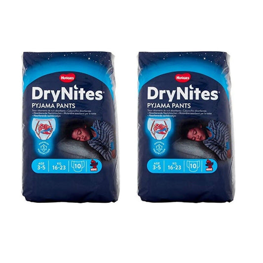DryNites saugfähige Nachtwindeln bei Bettnässen, Für Jungen 3-5 Jahre, 32 Stück