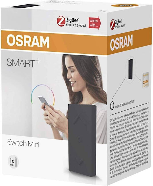 OSRAM Smart+ Mini Switch Schwarz, ZigBee Lichtschalter, Dimmer und Fernbedienung