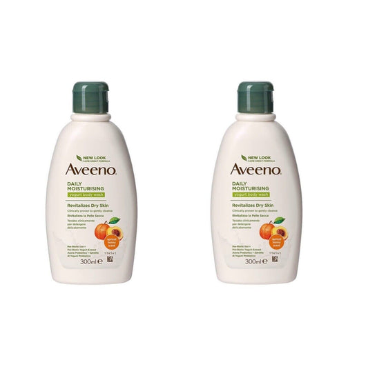 Aveeno Täglich feuchtigkeitsspendendes Joghurt-Duschgel Aprikose Honig 2 x 300ml