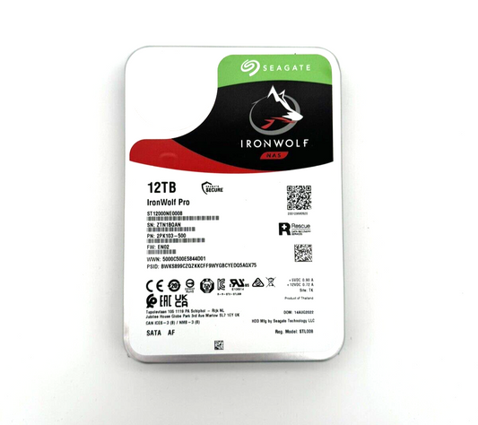 Seagate IronWolf Pro, NAS interne Festplatte 12TB HDD, 3.5 Zoll, 7200 U/Min, CMR