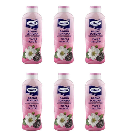 Mil Mil Bagno Schaum Duft Mora und Moos - 6x 1000 ml