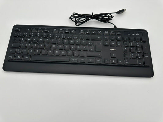 Hama USB Tastatur Beleuchtet Mit Kabel "KC-550" (Laserbeschriftet, Deutsches Tas
