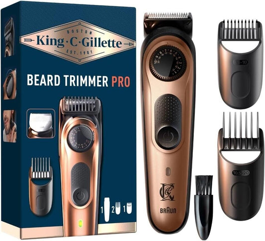 King C. Gillette Elektrischer Barttrimmer Pro für Männer. Mit Präzisionsrad für