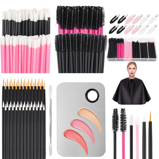 LIONVISON Einweg Makeup Applikator, Makeup-Mischpalette mit Spatel und 262 PCS