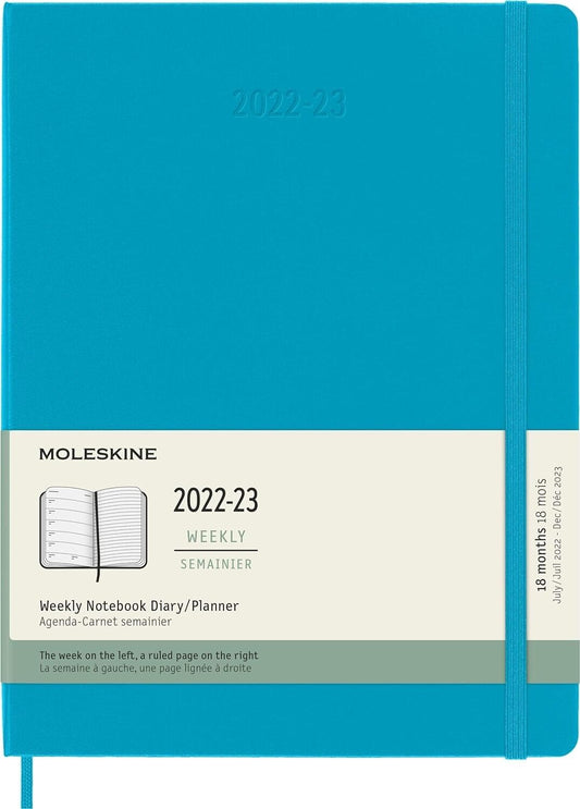 Moleskine - Weekly Planner 18 Months 2022-2023, Weekly Planner With Hard Cover