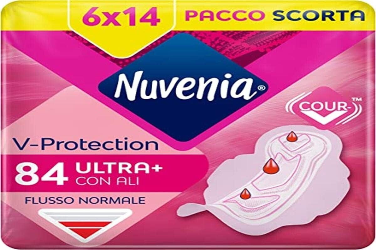 NUVENIA Ultra Ali 84 Einlagen, 6 x 14 Stück Ultra Flügel 14 Stücke Saugfähig