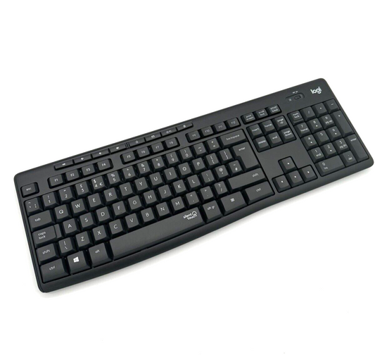 Logitech MK295 kabellose Tastatur  SilentTouch Technologie Keying Silent