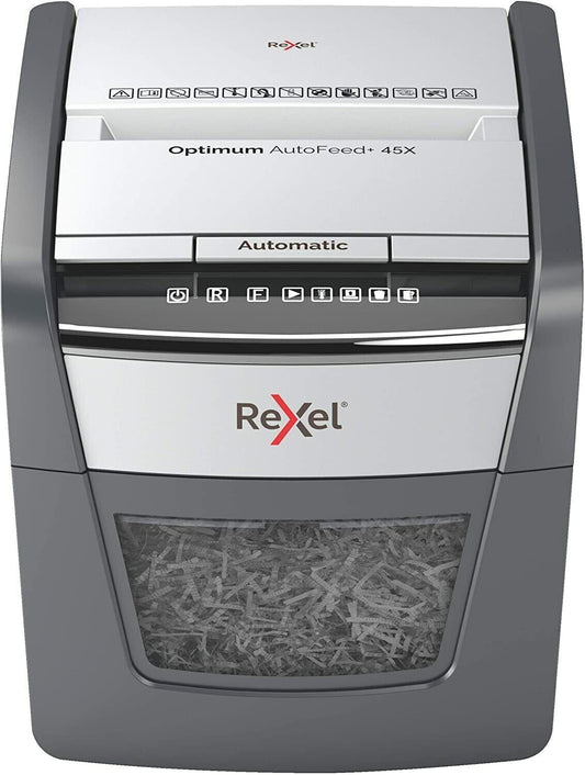 Rexel Optimum AutoFeed+ 45X Automatischer Aktenvernichter, 45 Blatt automatisch