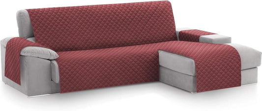 Textil-home MALU Chaise Longue Sofa Bezug, Schutz für Rechtsarm Gesteppte 240cm